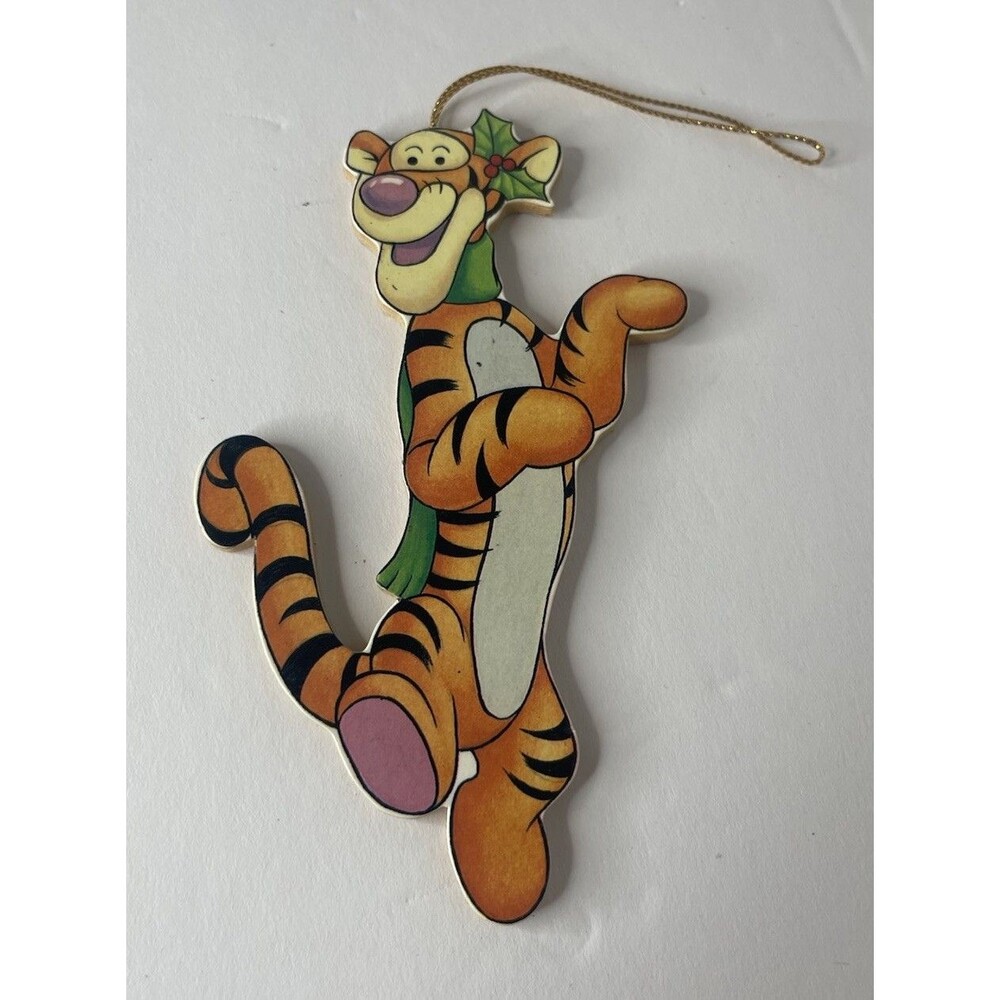 Vintage 90s Tigger press board christmas ornament the walt disney company 4.5"
